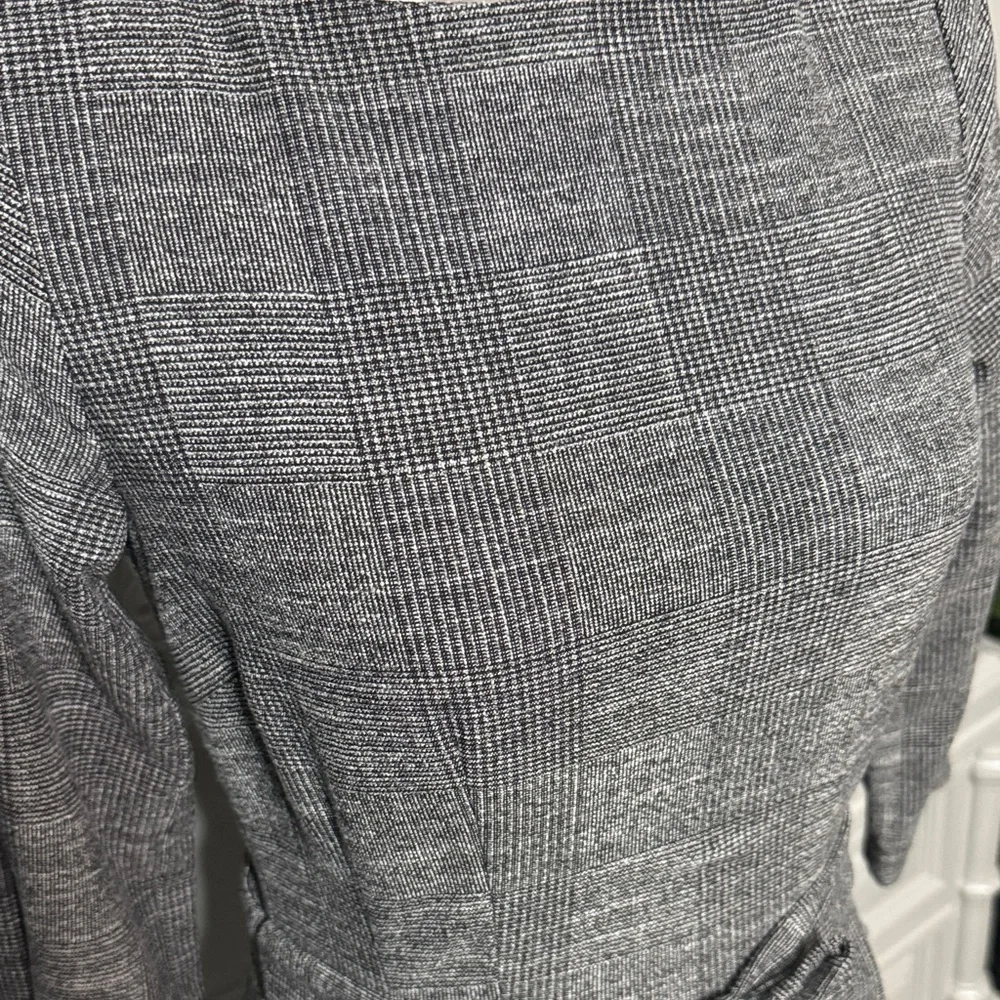 H&M Elegant Gray Plaid Dress Size XS